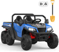 GarveeLife 24V 2 Seater Ride on Dump Truck with Remote Control for Big Kids, 4WD 6 Wheels Ride on Car w/Music Player & LED Lights, Ride Toy Gift for Kid