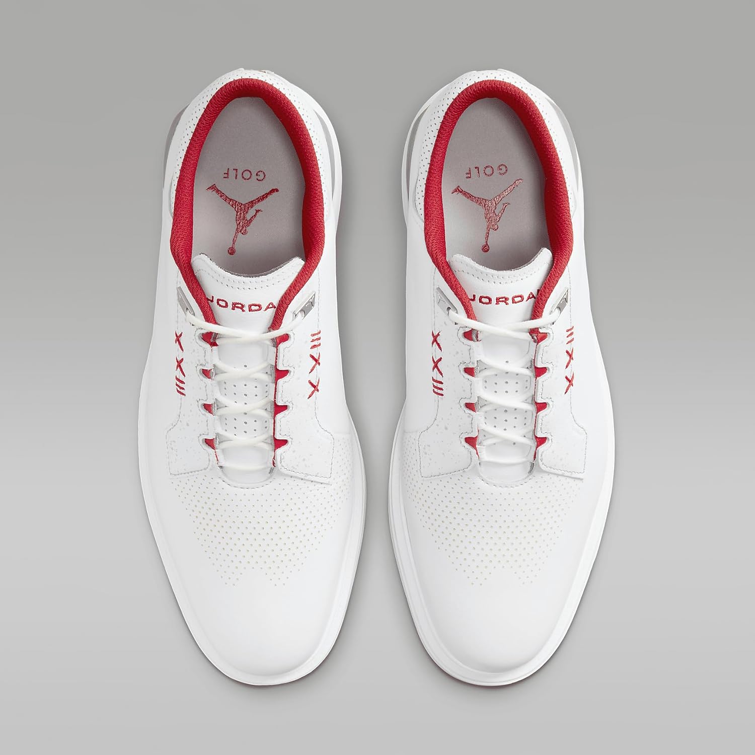 Jordan ADG 5 Golf Shoes (Wide) (FQ7874-100, White/Emerald Rise/Grape Ice)