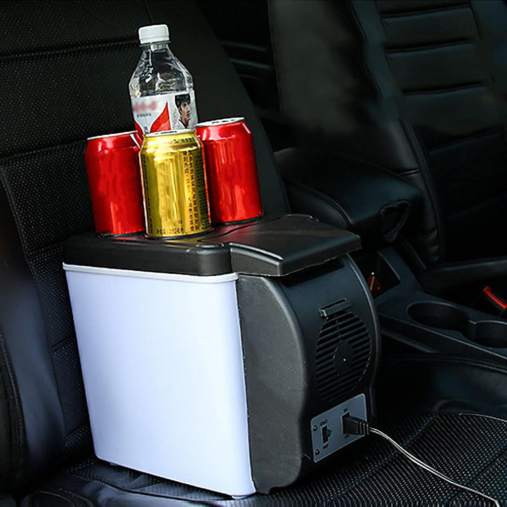 Car Fridge, 6L Mini Portable Car Refrigerator Electric Cool Box Cooler Warmer for Driving Travel Fishing Outdoor