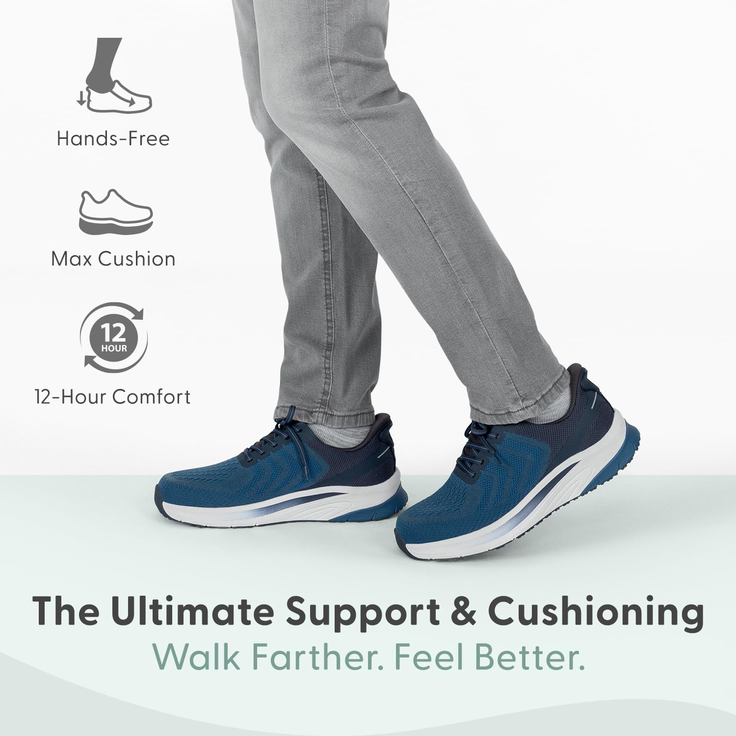 Orthofeet Men's Orthopedic Tilos Hands-Free Water-Repellent Walking Sneaker