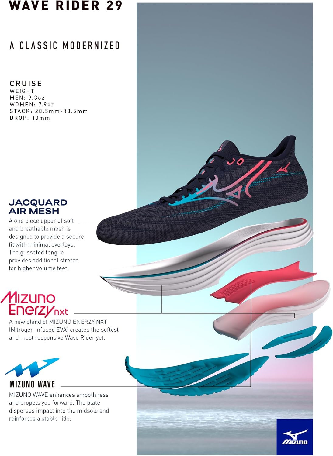 Mizuno Men's Wave Rider 29 Men's