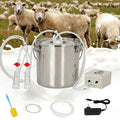 9L Goat Milking Machine, Rechargeable Battery Adjustable Pulse Vacuum Electric Goat Milking Machine,Portable Milking Machine,Individual Pulsation Adjustment, Udder Protection