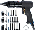 Air Rivet Nut Tool Kit, Pneumatic Rivnut Gun with 1/4'', 5/16'' & 3/8'' Mandrels