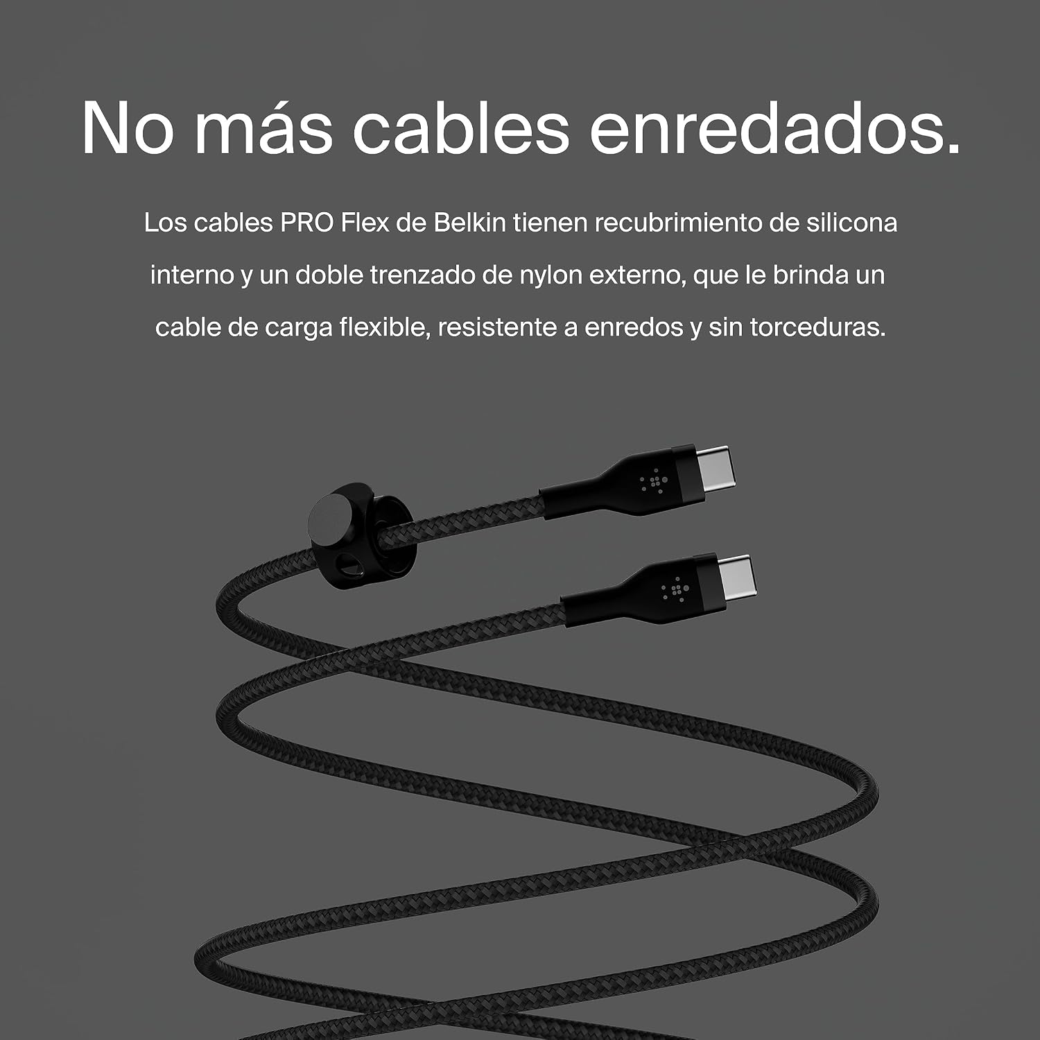 Belkin BoostCharge Pro Flex Braided USB-C to USB-C Cable (3M/10FT), USB-IF Fast Charging Cable for iPhone 16 Series, MacBook Pro, iPad Pro, Galaxy S25, S24, Nintendo Switch 2 & More - Black