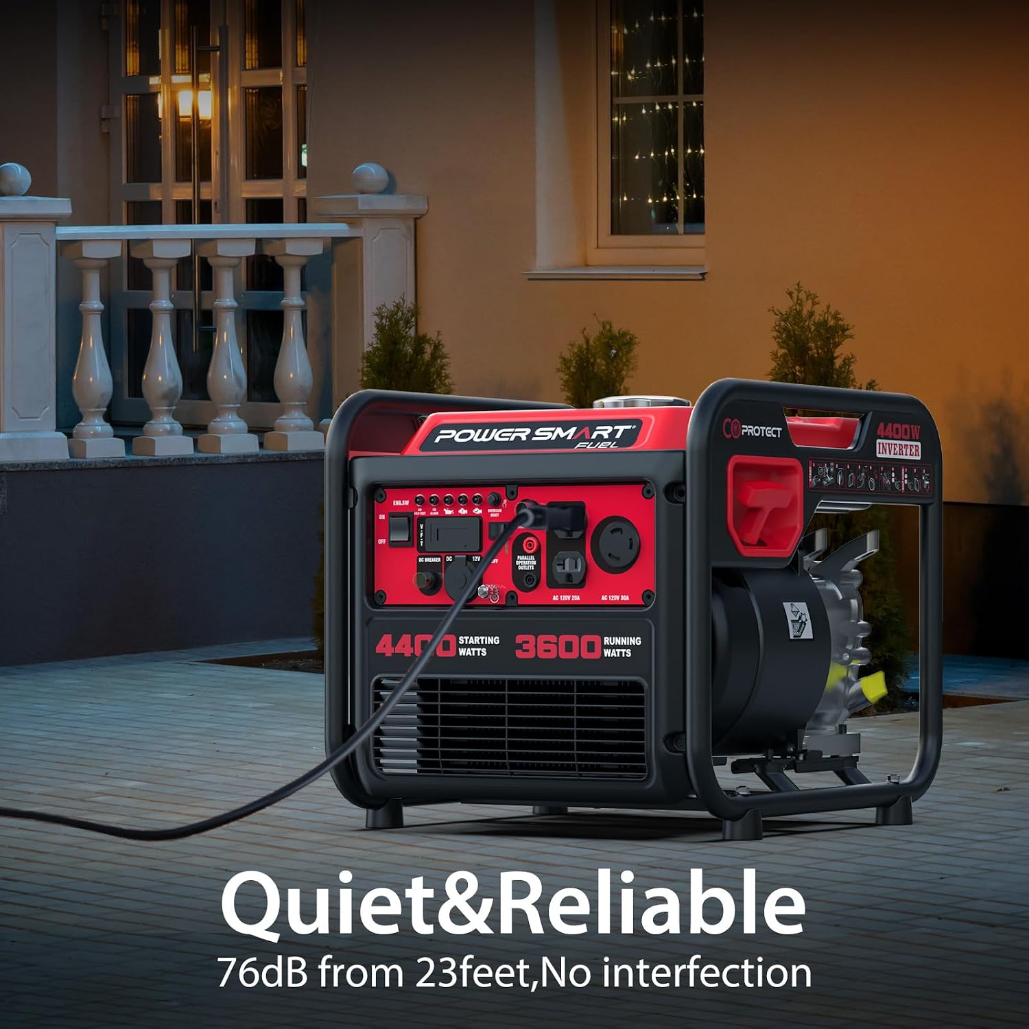 PowerSmart 4400-Watt Portable Generator with Inverter Technology, CO Protect, Home Use, DL5040C