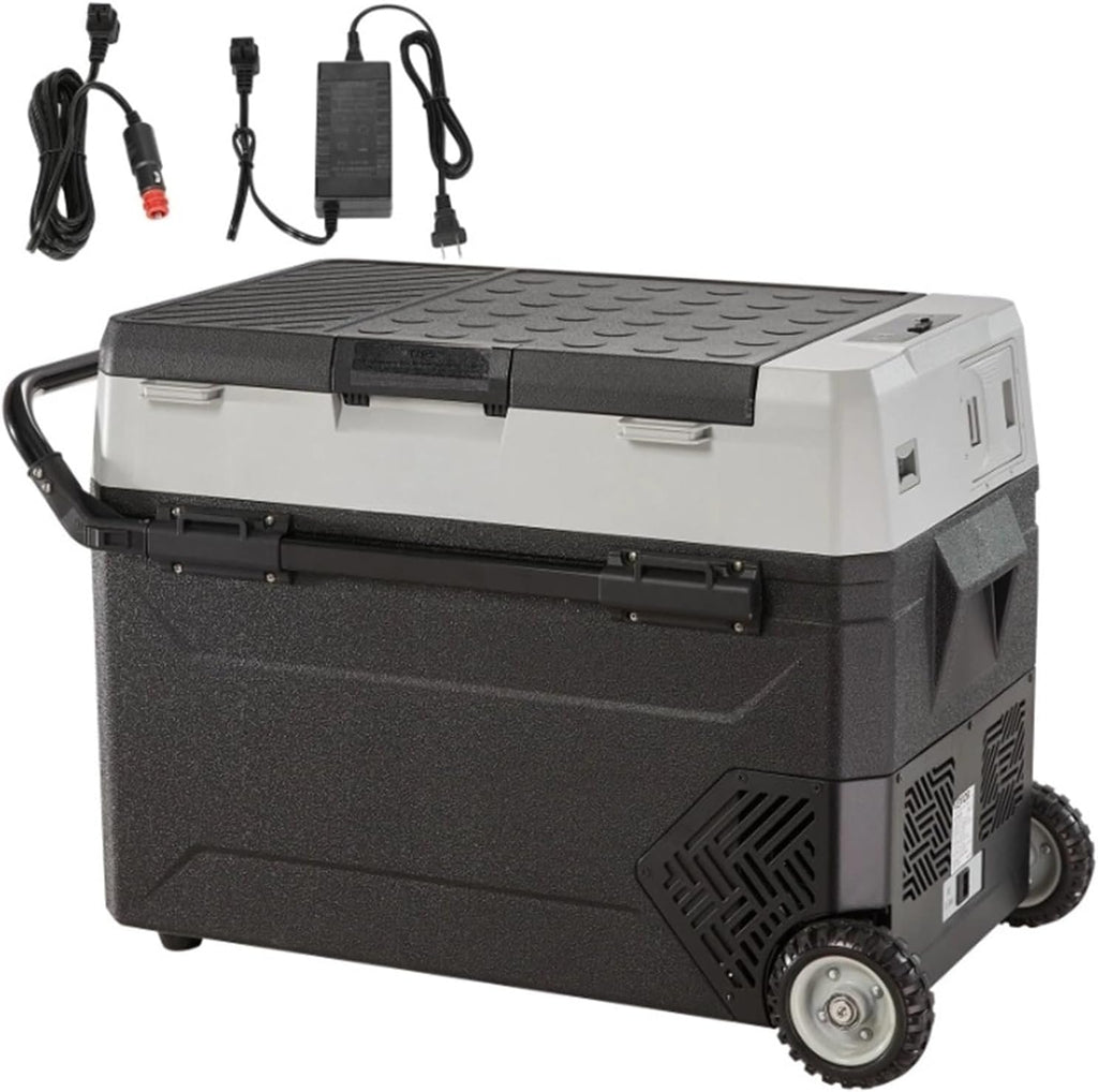 35L/45L/55L Portable Foldable Handle Car Refrigerator With Wheel Compressor Freezer For Camping Picnics Car Home Traval(55L)