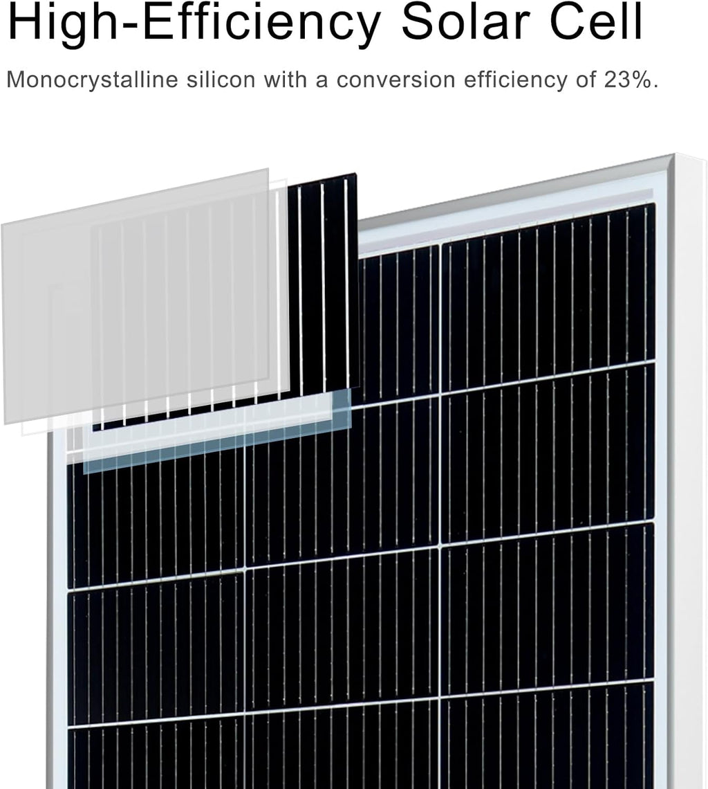Solar Panel 300 Watt High Efficiency Monocrystalline PV Modules for 12V/24V System RV Marine Van Boat Light and Other Off-Grid Applications