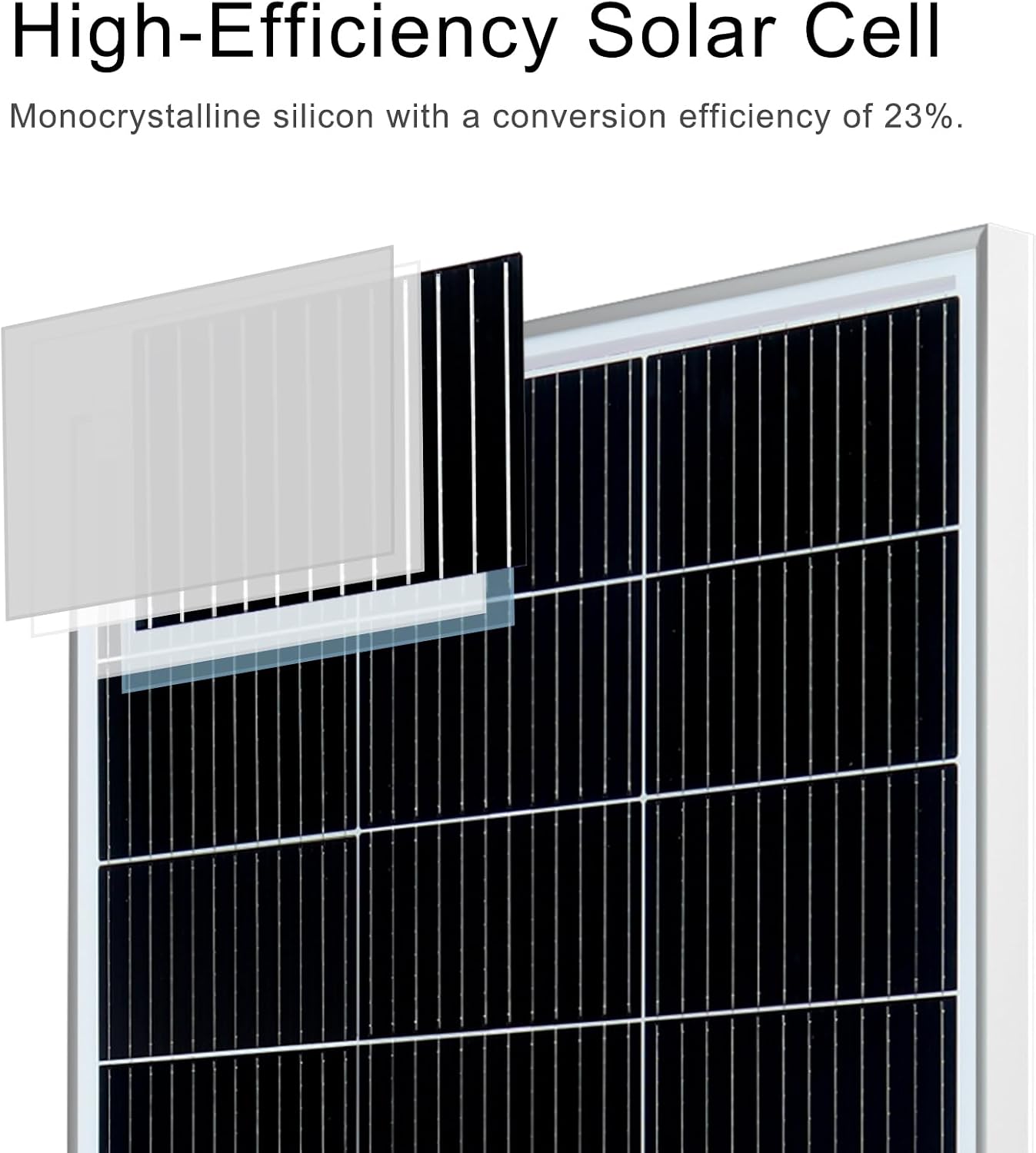 Solar Panel 300 Watt High Efficiency Monocrystalline PV Modules for 12V/24V System RV Marine Van Boat Light and Other Off-Grid Applications