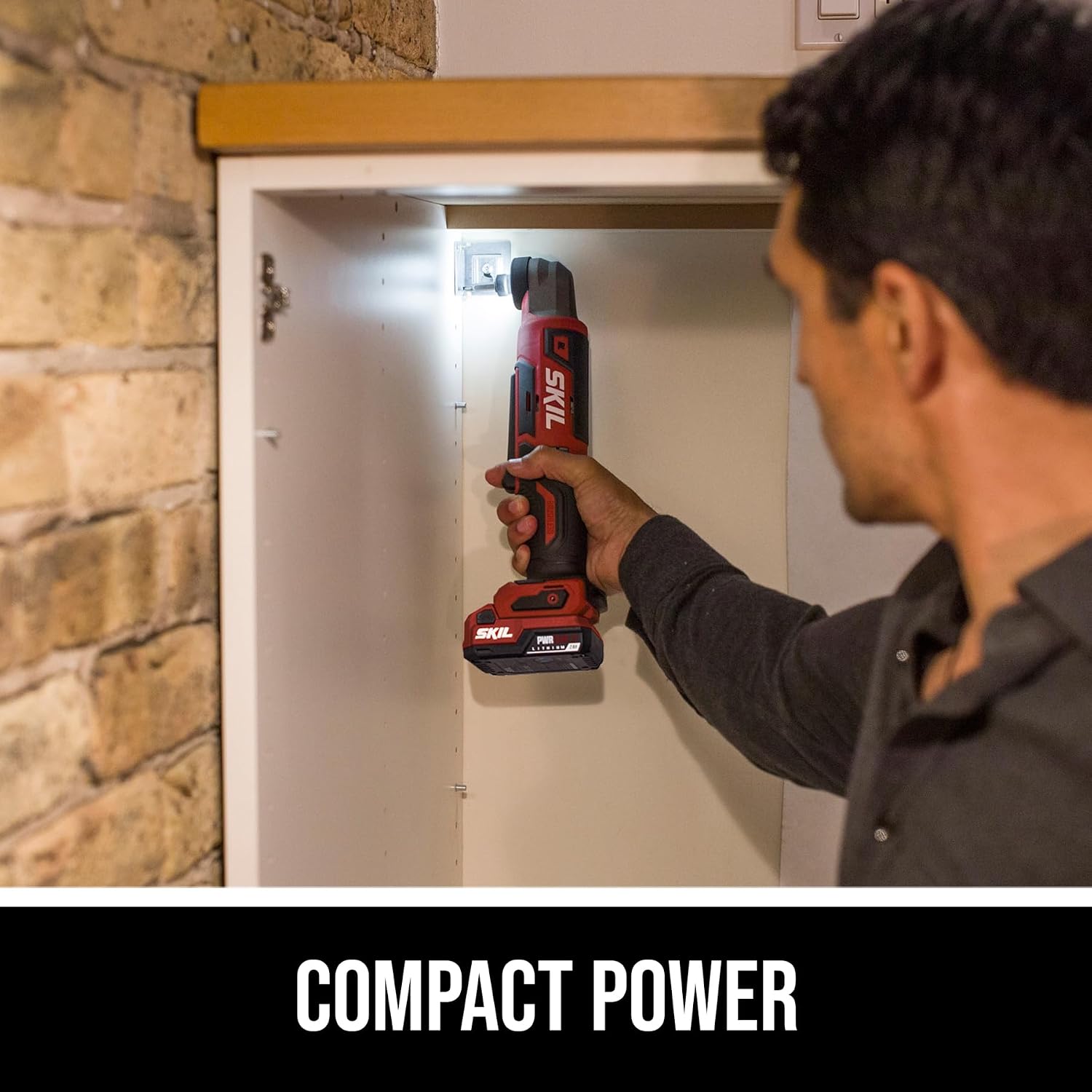 SKIL PWR CORE 12 Brushless 12V 1/4-Inch Hex Right Angle Impact Driver Kit, Includes 2.0Ah USB-C Battery and 20W Charger - RI5745A-11