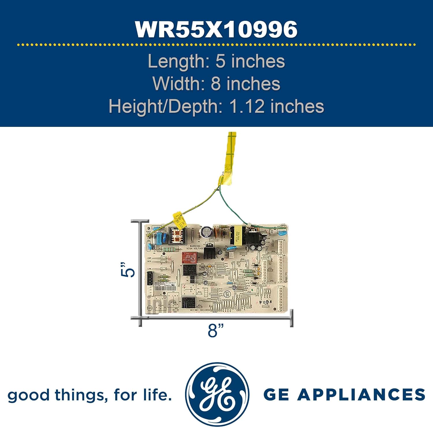 GE WR55X10996 Genuine OEM Main Control Board Assembly for GE Refrigerators