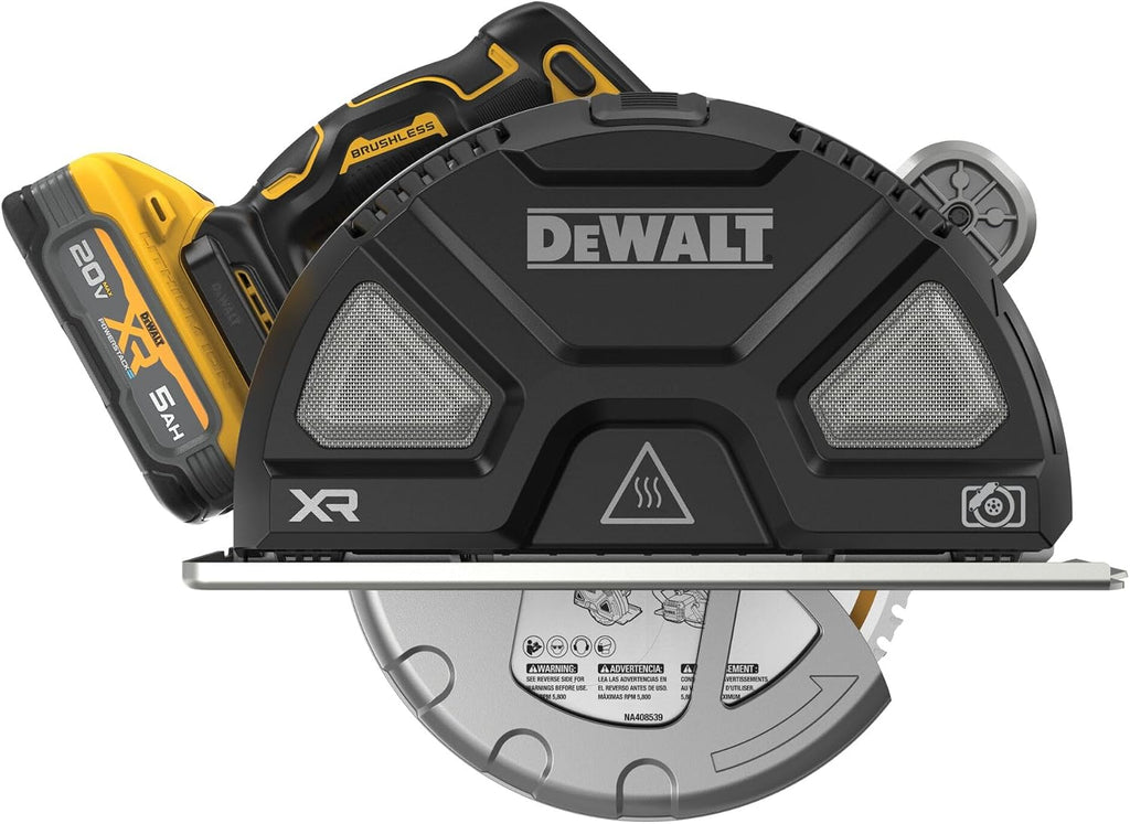 DEWALT 20V MAX XR 7-1/4 Inch Metal Cutting Circular Saw Kit with Circular Saw Blade, Battery and Charger Included (DCS383H1)