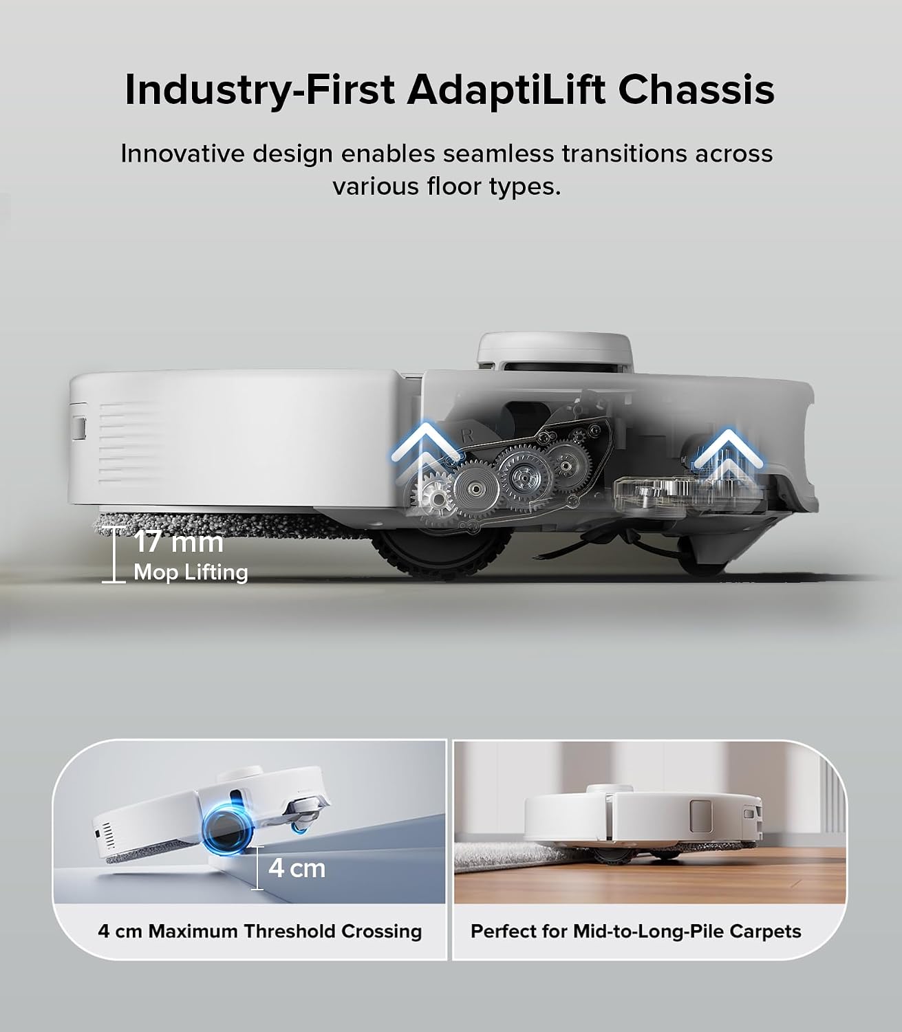 roborock Qrevo Edge Robot Vacuum and Mop with Threshold Strip