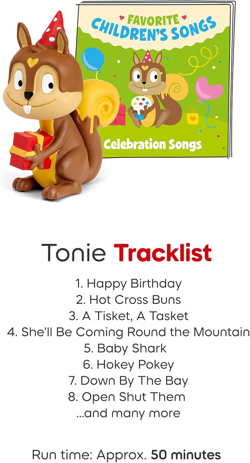 Toniebox 2 Audio Player Favorite Songs Bundle for Kids 1+ with Playtime Puppy, Bedtime Songs, Counting Songs, and Celebration Songs - Cloud Pink