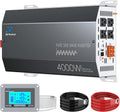 4000W Pure Sine Wave Inverter 12V DC to 110V/120V AC Converter, 8000W Peak, LCD Remote Control, 4 AC Outlets, USB & Type-C – Heavy Duty for RV, Truck, Off-Grid Solar, Home Emergency Power