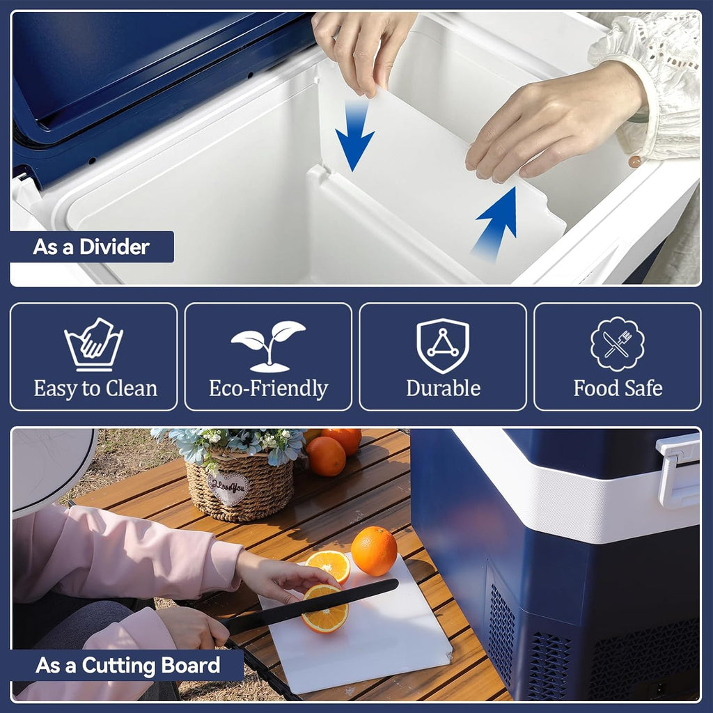Megiu 12 Volt Refrigerator Car Fridge Portable 12V 40 Quart Freezer Compressor Cooler 12V/24V DC 110～240 V AC for Truck Van RV Camper SUV and Home Use