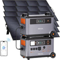 OSCAL 6000W(9000W Peak) Portable Solar Power Station with 4 * 400W Solar Panels, 3600Wh LiFePO4 Battery with 3600Wh Expansion Battery Pack, 2400W Solar Charging Generator for Camping, Home, Emergency