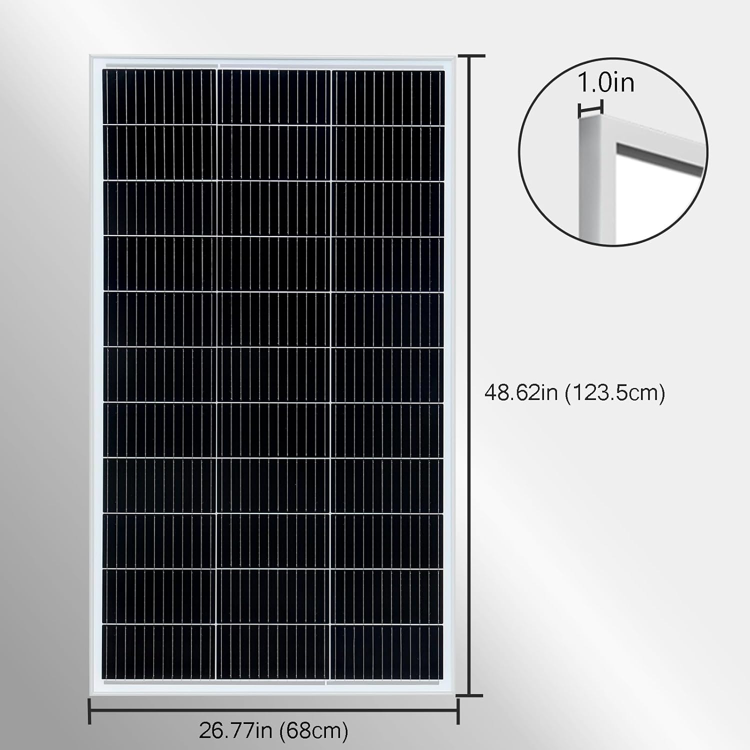 Solar Panel 300 Watt High Efficiency Monocrystalline PV Modules for 12V/24V System RV Marine Van Boat Light and Other Off-Grid Applications