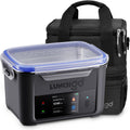 LUNCHGO® G1-Long Range(103 Wh), Smart Electric Heated Lunch Box Food Warmer – Cordless, 5 Cups, Battery Powered, 250°F Max, Scheduled Heating, Perfect for Outdoor Work, On-The-Go Meals (Carbon Black)