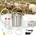 5L Goat Milking Machine, Rechargeable Battery Adjustable Pulse Vacuum Electric Goat Milking Machine,Portable Milking Machine,Individual Pulsation Adjustment, Udder Protection