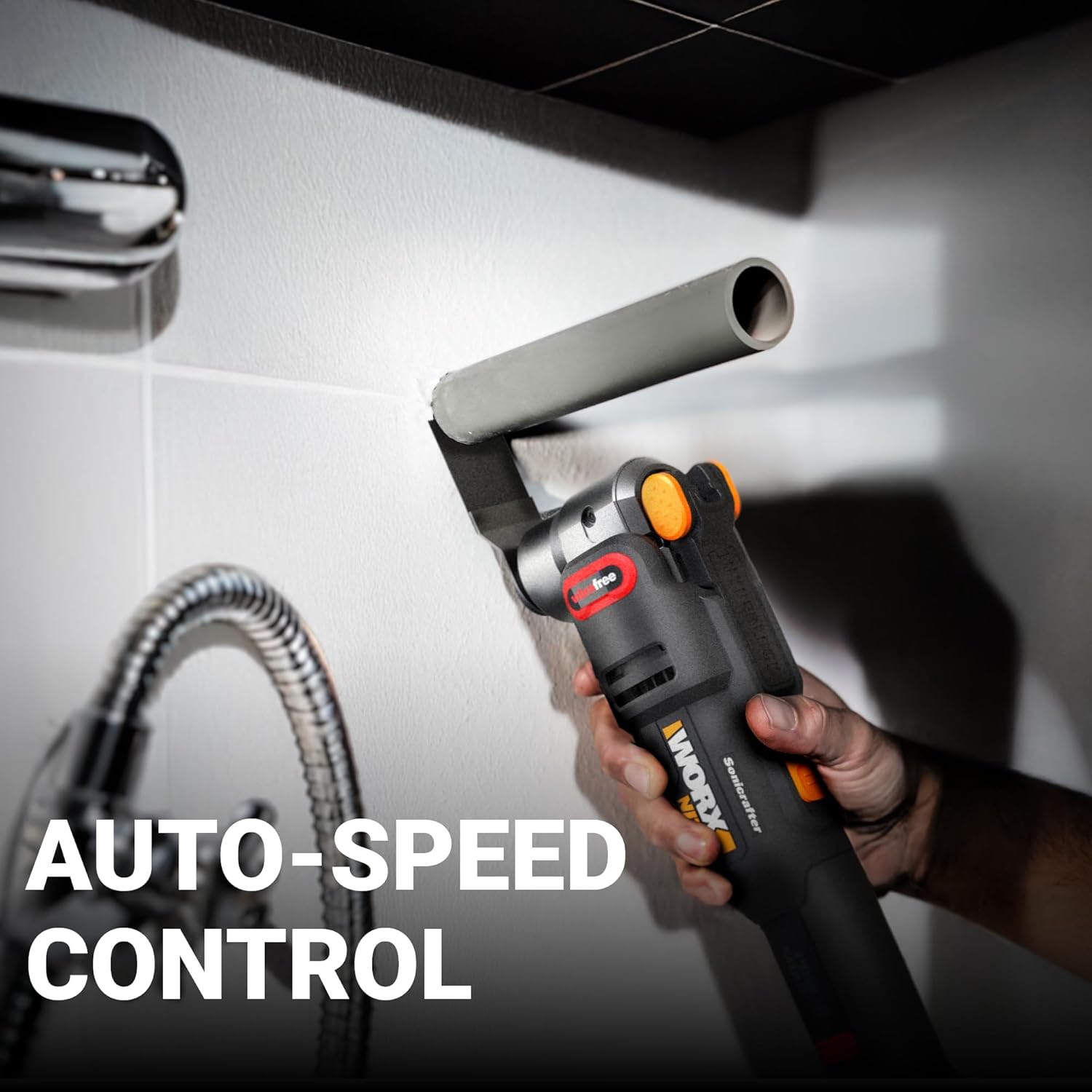 Worx Nitro 20V Cordless Oscillating Multi Tool with 5° Oscillation Angle, VibraFree Technology, Slim-body Design, 2.0 Ah Battery and Charger Included, 23 Pieces Accessories with Carrying Bag, WX698L