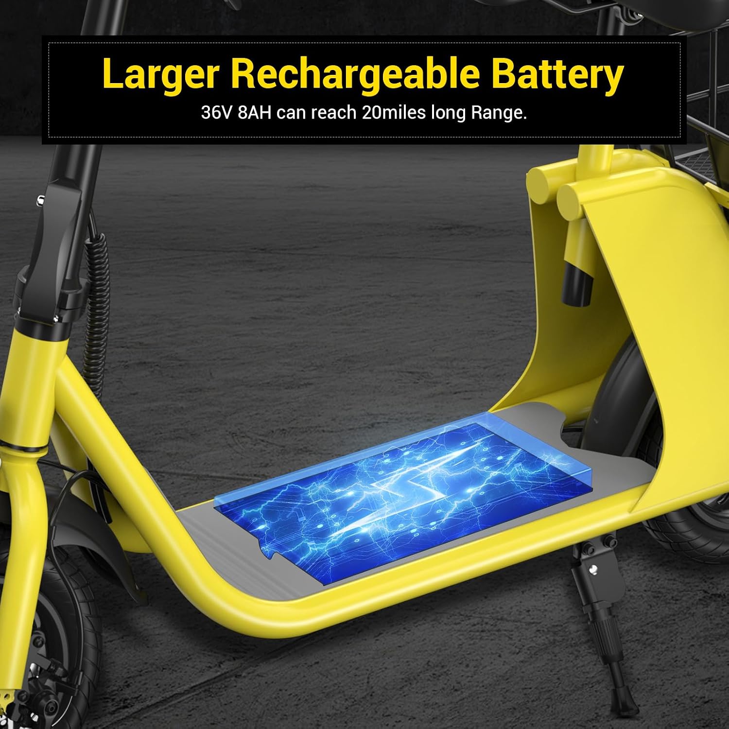SEHOMY 2 Seater Electric Scooter for Adults 330lbs, Folding Escooters with Seat, 850W Peak Motor, 25/20 Miles Range, 22/15.5 MPH, Storage Basket, Electronic City Commuter Bike Motor Scooters