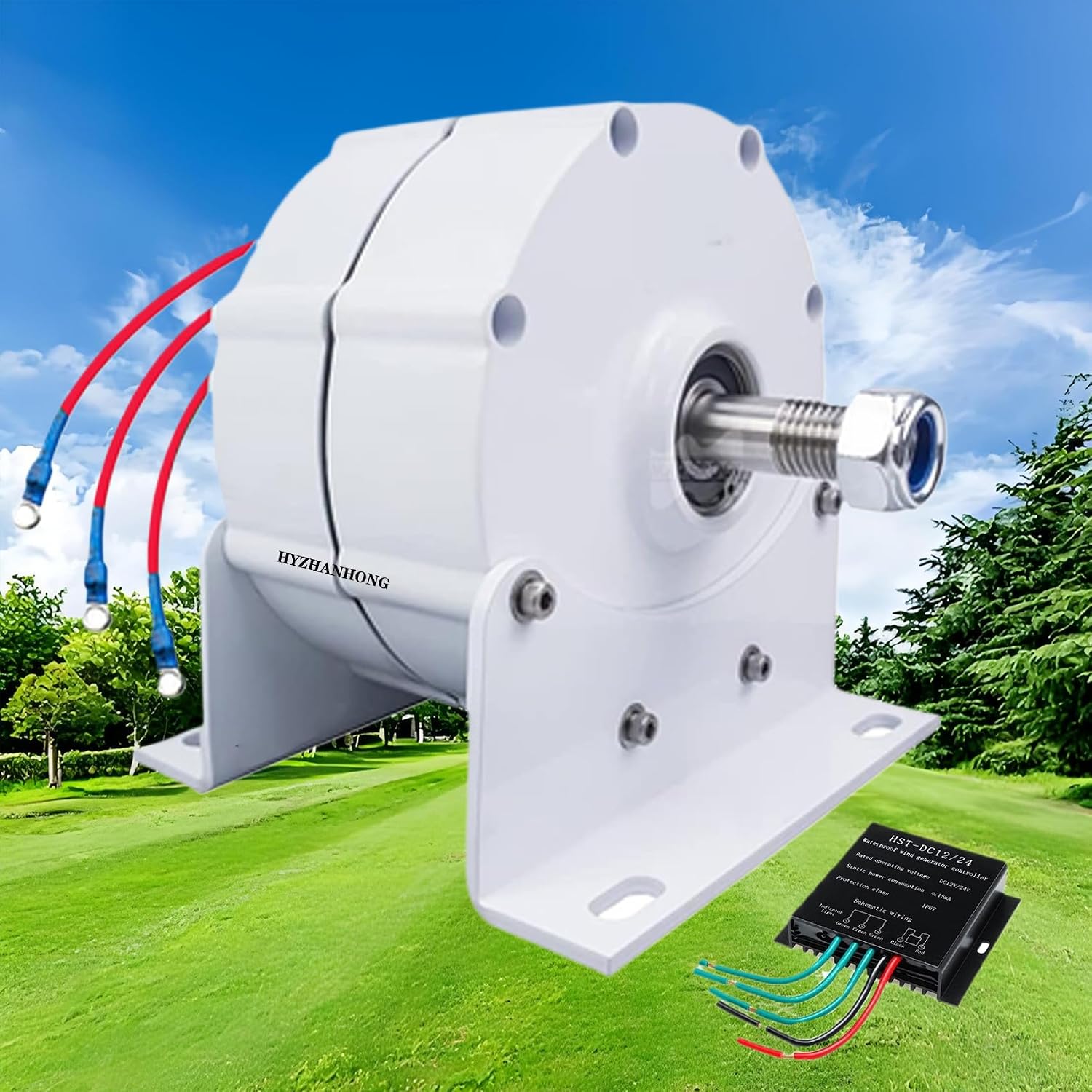 10000W Free Energy Home Farm Windmill Low Wind Speed Generator, Low Speed 12V 24V 48V 3 Phase Gearless Permanent Generator