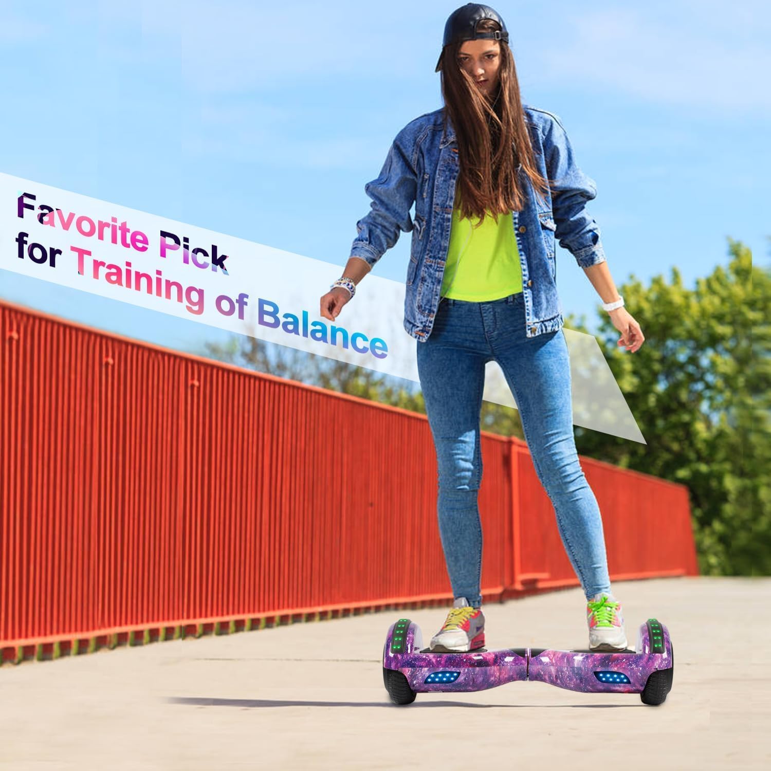 FLYING-ANT Self Balance Scooter Seat Attachment 6.5' Two-Wheel Self Balancing Electric Scooter with LED Light Flash Lights Wheels