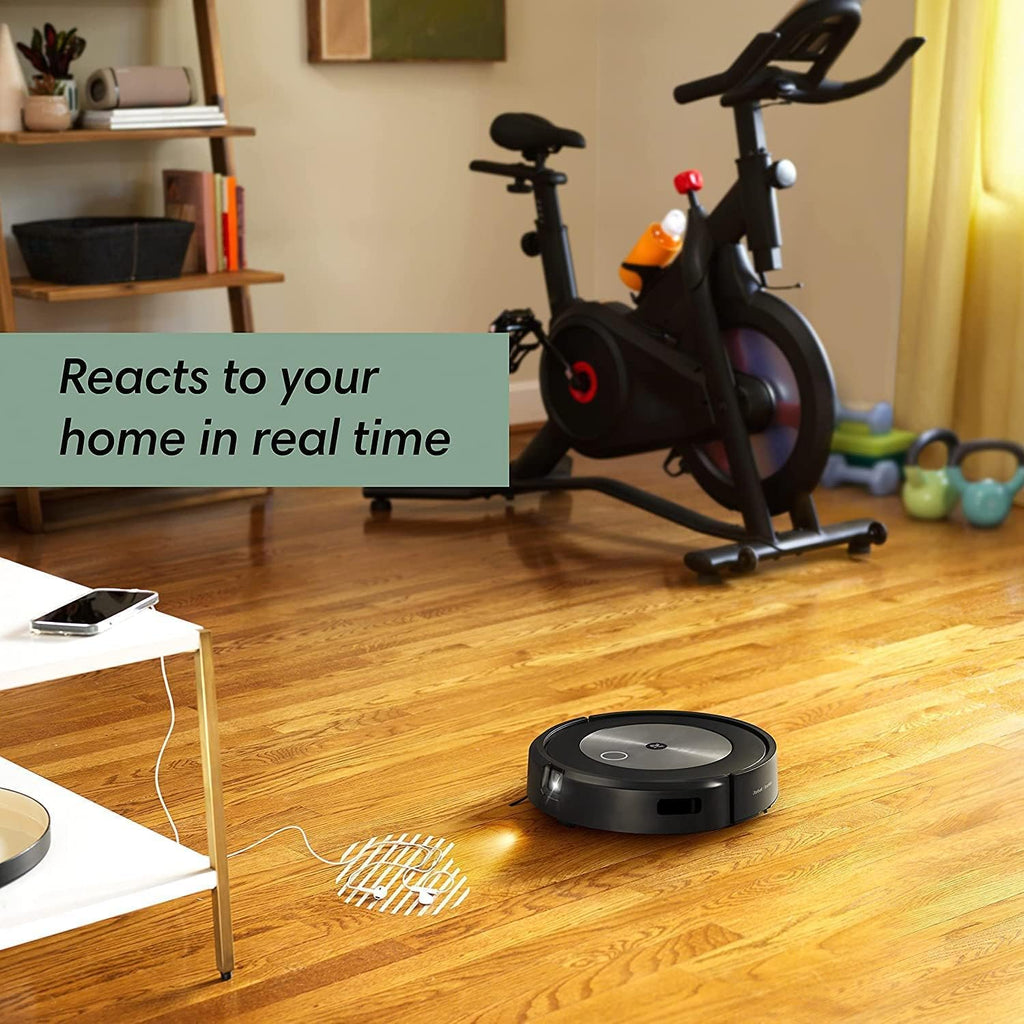 iRobot® Roomba® j7+ (7550) Robot Vacuum Bundle with Automatic Dirt Disposal - Wi-Fi Connected, Smart Mapping, Ideal for Pet Hair (+2 AllergenLock Dirt Disposal Bags)