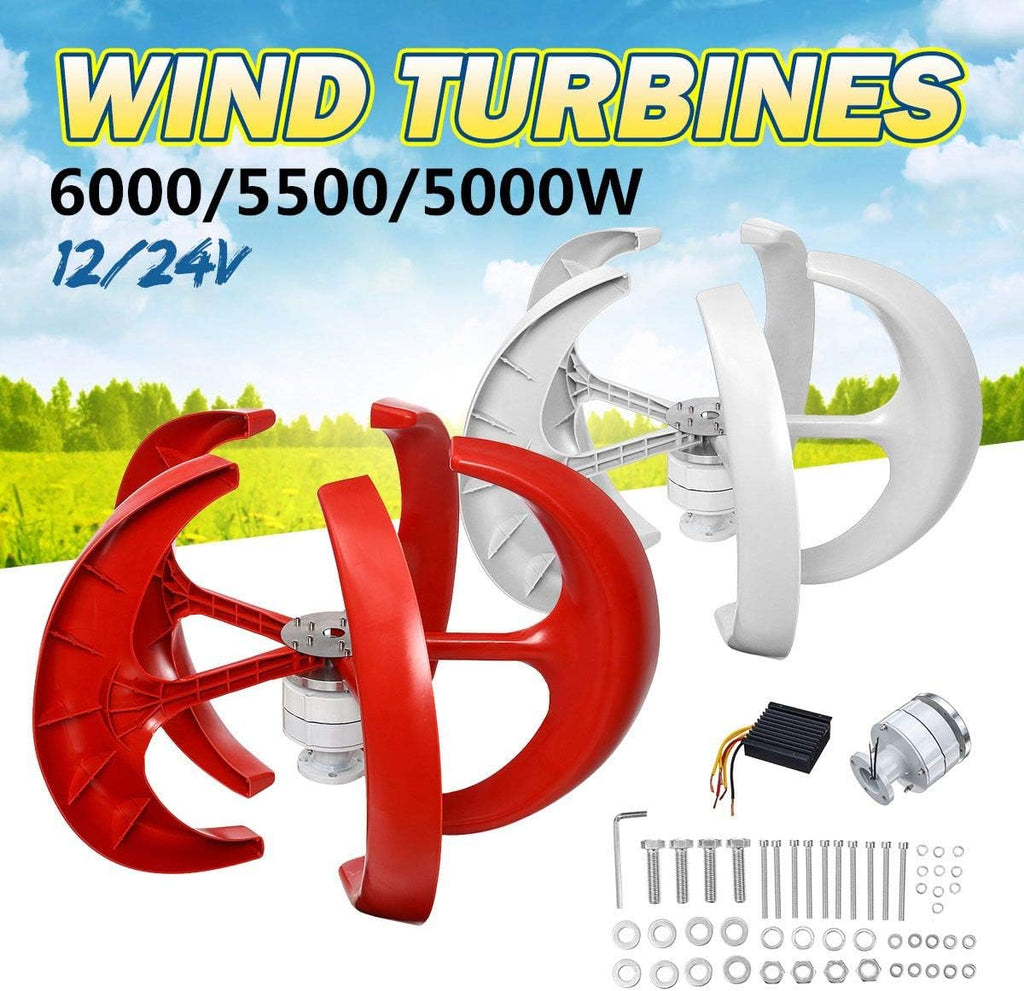 1000W-1500W Low Noise Vertical Permanent Maglev Generator,12V-220V AC Wind Power Vertical Low Noise Wind Turbines Generator for Home Supplemental Power