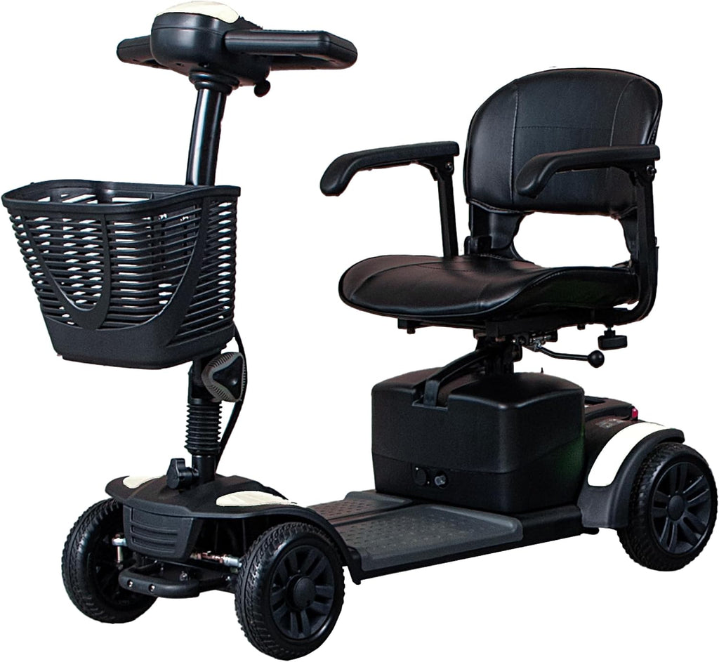 Drive Medical Spitfire Pro SE 4 Wheel Power Mobility Scooter with 15 Mile Extended Battery Range, 5 Interchangeable Color Panels, 300 Pound Weight Capacity