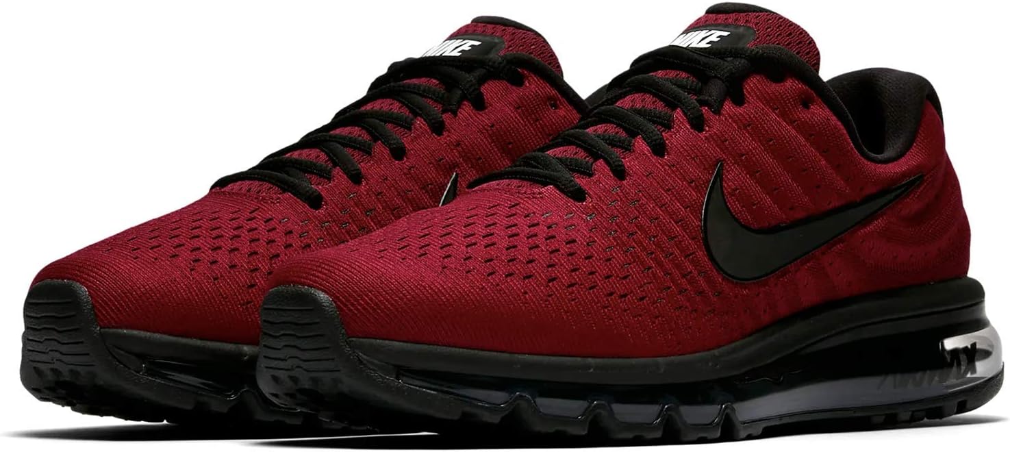 Nike Mens Air Max 2017 Low Top Lace Up Running Sneaker (12, Team Red/Black-Dark Grey)