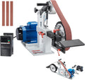 VEVOR Belt Grinder Sander, 72 x 2-Inch Variable Speed Belt Polisher with VFD, 1500W 2HP Polishing Grinding Machine with 3 Grinding Moulds & 3PCS Sanding Belts for Metalworking, Knife Making