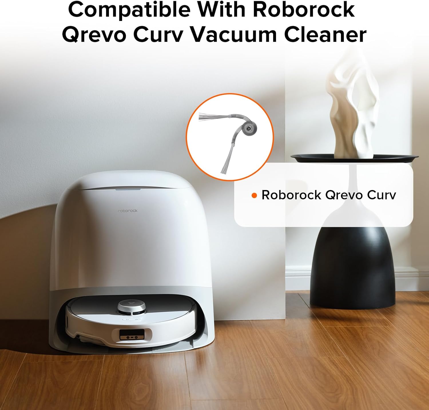 roborock Q10 S5+ Robot Vacuum and Mop Black with Zero-Tangling Side Brushes Replacement Bundle