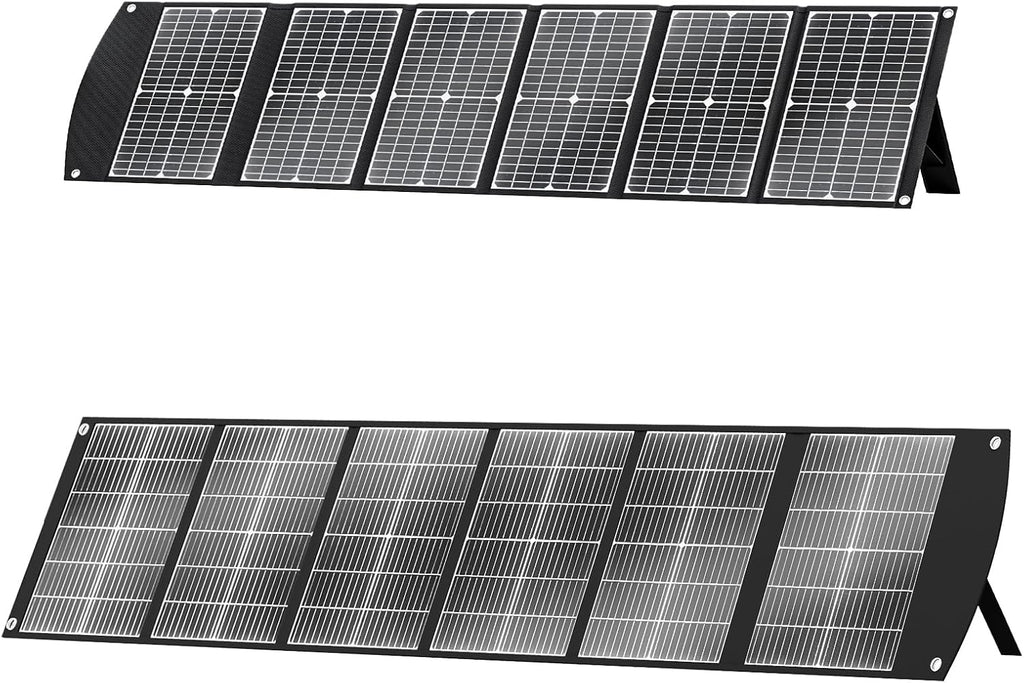 Ecosonique 100W and 200W Portable Lightweight Solar Panel with USB-C PD3.0 & USB-A QC3.0, 20V MC4 DC Output for Generator, Power Station, RVs, Camping