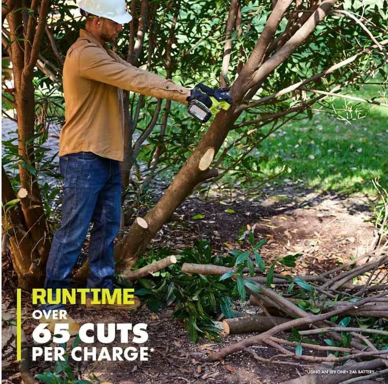 RYOBI 18V Brushless 8 in. Battery Compact Pruning Mini Chainsaw (Tool Only)