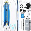 Tuxedo Sailor Large Size Inflatable Fishing Kayak 12'×34'×6' Ultra-Light Paddle Board, Stand Up Paddle Board Complete Accessories, Fishing Support Bases, Kayak Seat etc