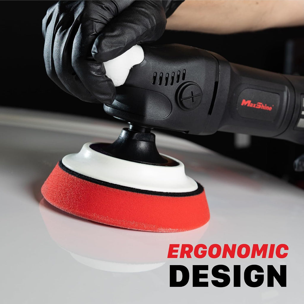 Maxshine M1000 Rotary Polisher | 1000W Motor, 5' Backing Plate, 6-Speed, 5/8' Thread | Auto, Boat & Marine Detailing Buffer for Paint Correction, Swirl & Scratch Removal, Glossy Finish