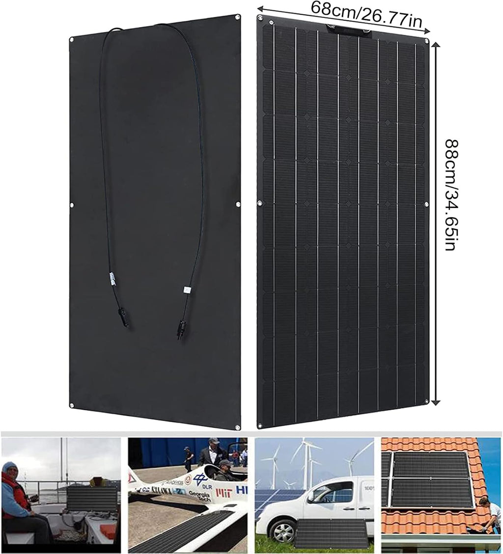100W Flexible Solar Panel,High-Efficiency Monocrystalline Module Solar Panels Kit Portable Solar Battery Chargers for RV, Boat, Solar Generator