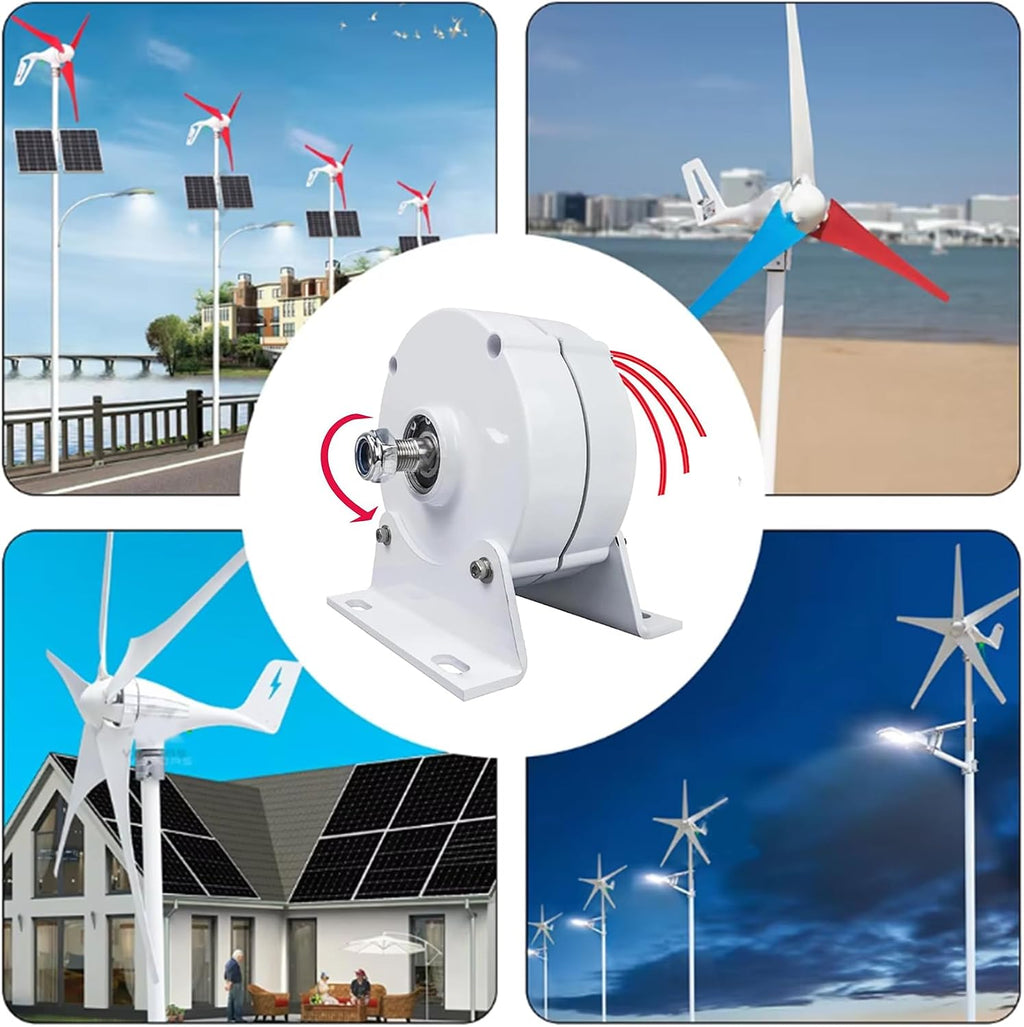 10000W Free Energy Home Farm Windmill Low Wind Speed Generator, Low Speed 12V 24V 48V 3 Phase Gearless Permanent Generator
