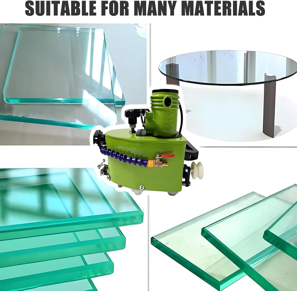 Electric Glass Edge Grinder With Cooling Water - Diamond Wheels Electric Small Glass Edging Machine For Glass/Ceramic/Marble, Portable & Easy To Used Allsizes
