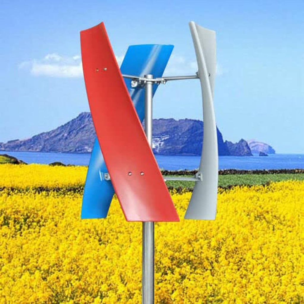 4000W Wind Turbine Generator Vertical Wind Turbine with 3 Blade and Controller Windmill Power Generator for Home Hybrid Wind Solar,24V