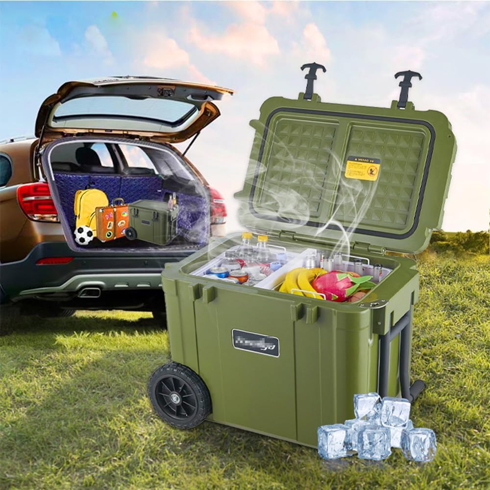 Car Fridge Freezer Portable Compressor Car Refrigerator 12/24V Electric Cooler for Camping, Road Trip, Picnic, Down to -20℃,55l