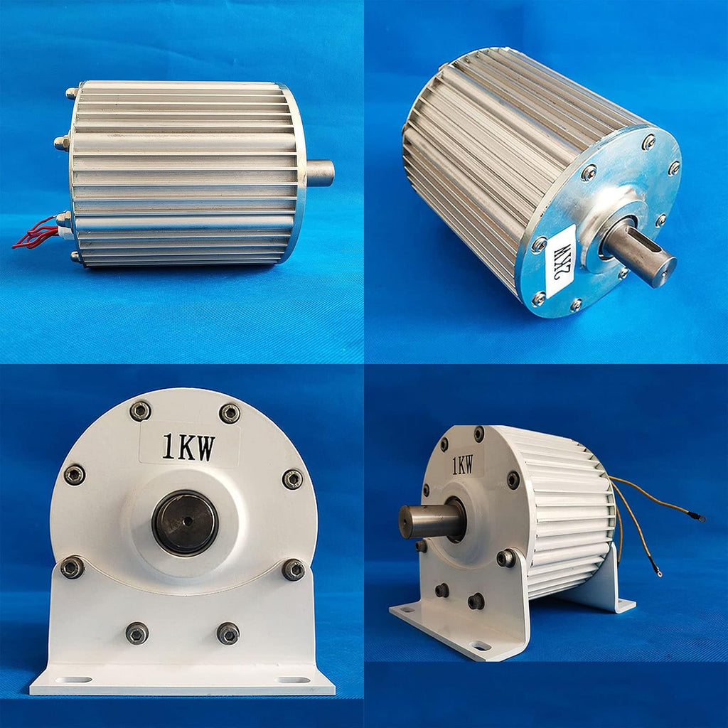 Three Phase AC Permanent Magnet Generator 1KW 1.5KW 48V, High Efficiency Low Rotational Speed Motor, Household Small Brushless Wind Turbines,1.5KW-48V