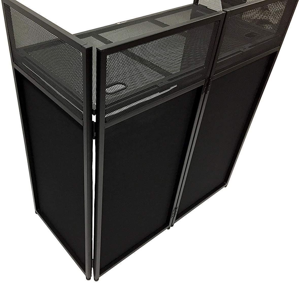 Black Arch Truss Combo Kit 7.6 ft. Height 5 ft. Width+DJ Facade W/40'x20' table Heavy-Duty Truss and B/W DJ Facade All-In-One Combo Kit