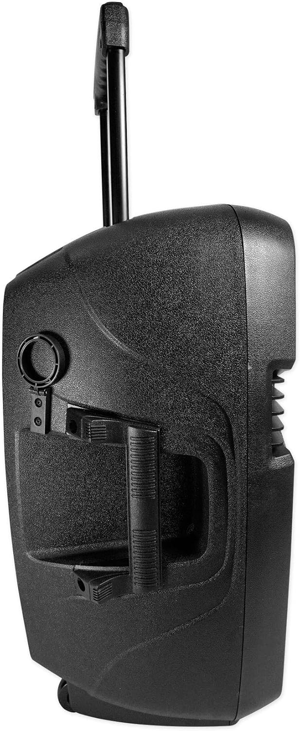 Rockville RAM12BT 12' Rechargable Powered 600W PA Speaker, 2 Mics, Bluetooth