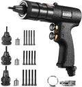 Pneumatic Rivet Nut Gun 10-32,8-32,6-32 with Replacement Mandrels, RPM 3000 Industrial Grade Pull Rivnut Gun MODEI:LM09 Button Switch