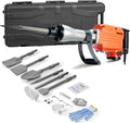 VEVOR Demolition Jack Hammer, MAX 2200W Electric Jackhammer Heavy Duty, 1350 BPM Concrete Breaker 6pcs Chisels Bit Chipping W/Case