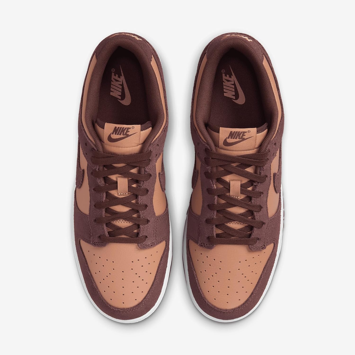 Nike Dunk Low Retro Men's Shoes (FQ8249-200, Amber Brown/White/Dark Pony)