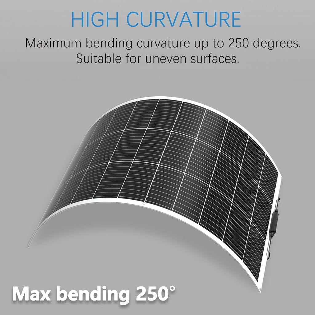 XINPUGUANG Solar Panel 100W 12V Monocrystalline Flexible 300W System Kit Hightweight Solar Battery Charger pv Connector for RV Boat Cabin Tent Car (300W-1)