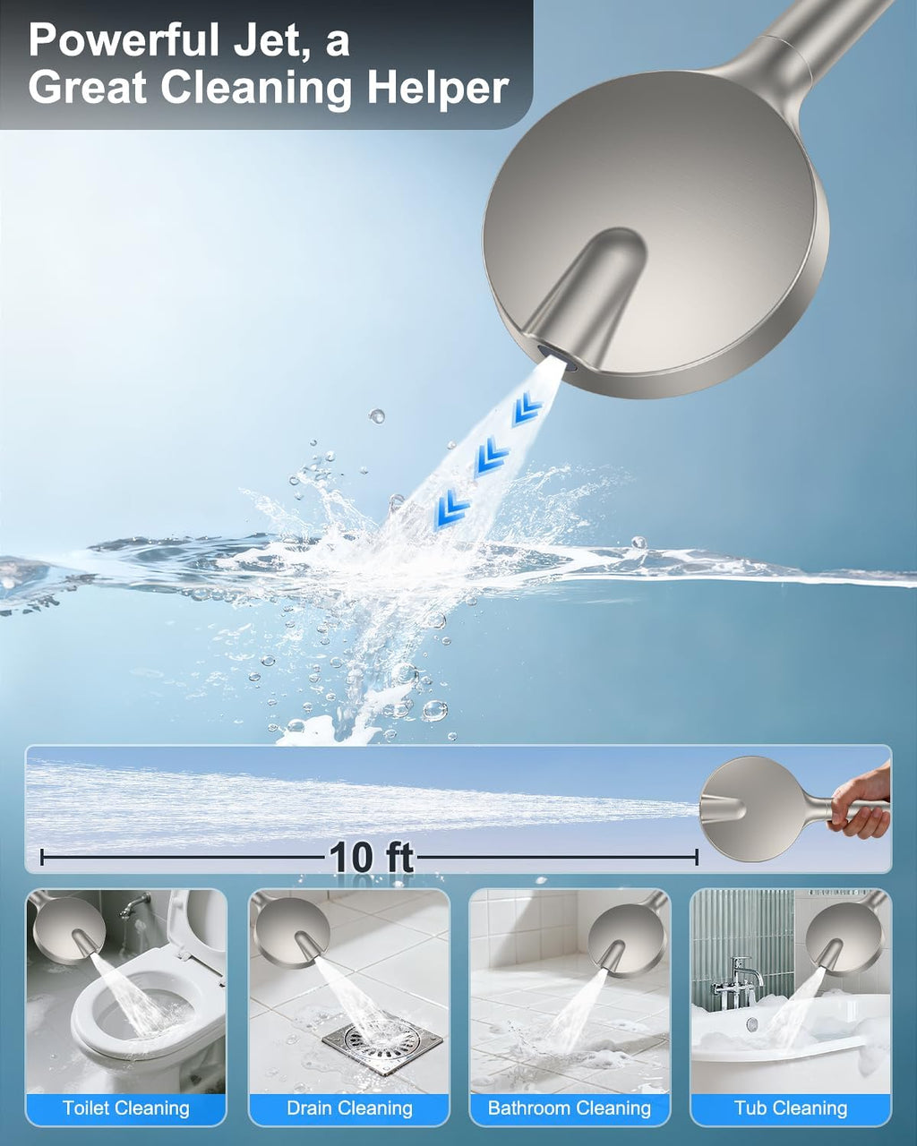Brushed Nickel 11 Inch Rainfall Shower System – Filtered Handheld Sprayer Shower Head, Complete Bathroom fixtures Set Faucet Mixer Trim & Valve Kit